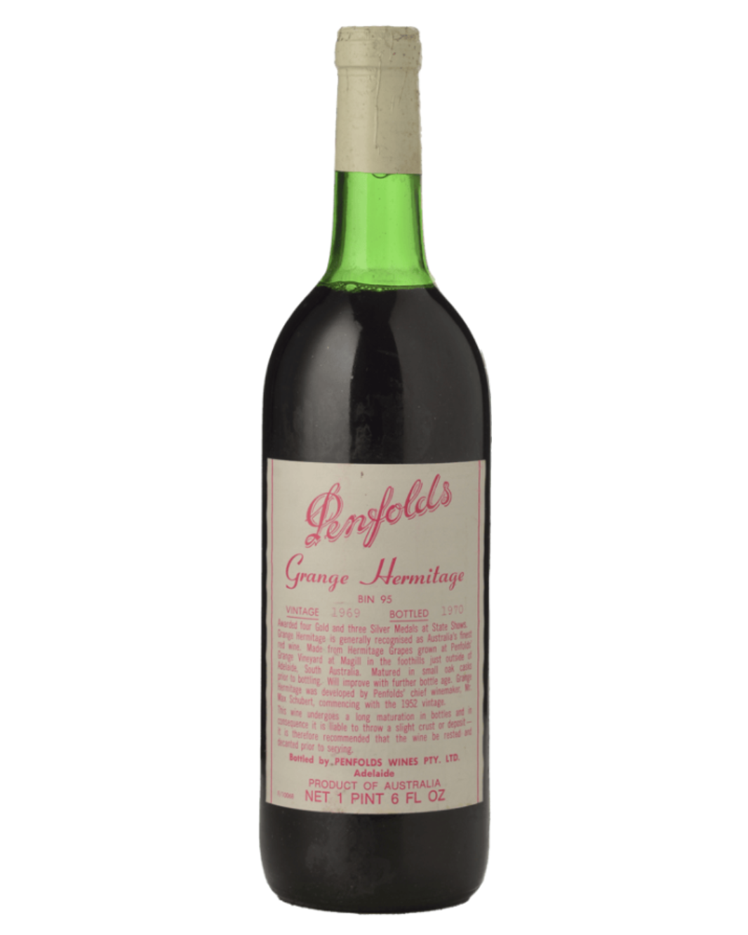 1969 Penfolds Bin 95 Grange Shiraz 750ml – JC FINE WINES 1969 Penfolds Bin 95 Grange Shiraz 750ml – JC FINE WINES