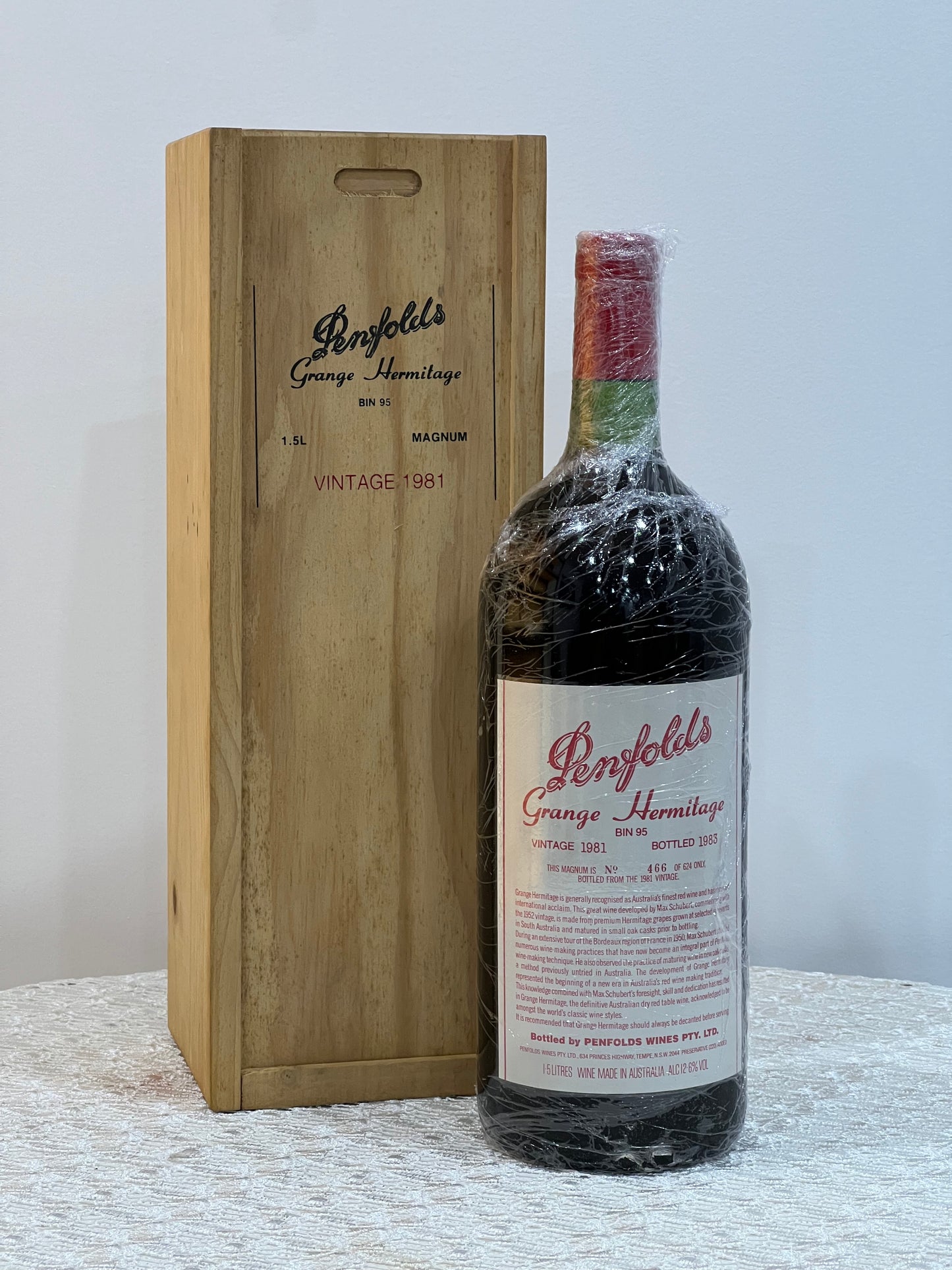 1981 Penfolds Bin 95 Grange Shiraz 1.5L Magnum