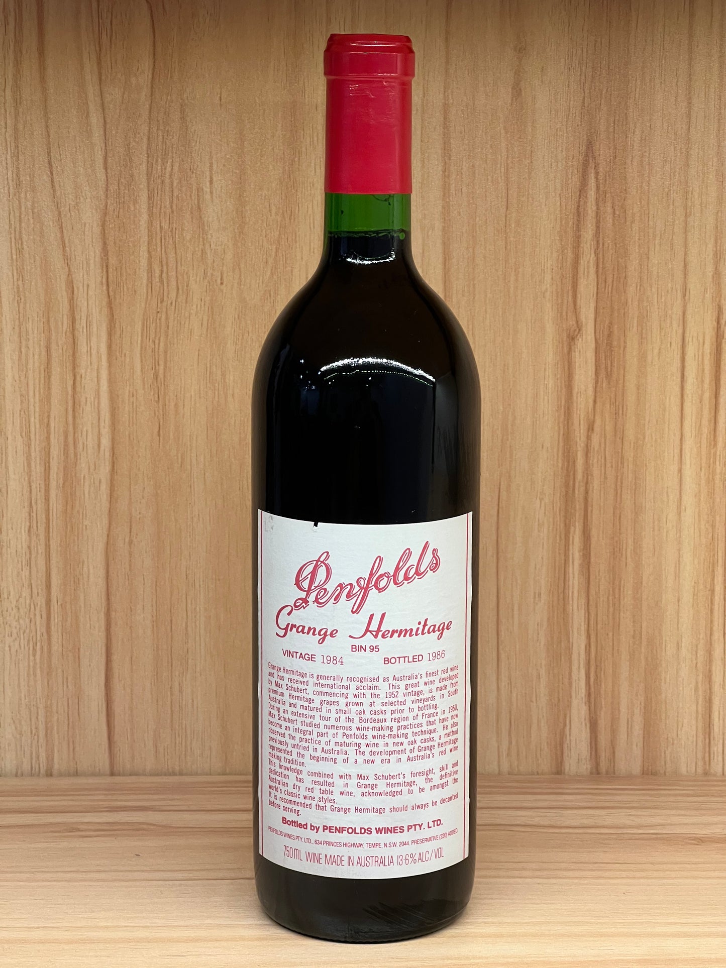 1984 Penfolds Bin 95 Grange Shiraz 750ml (Clinic 2004)
