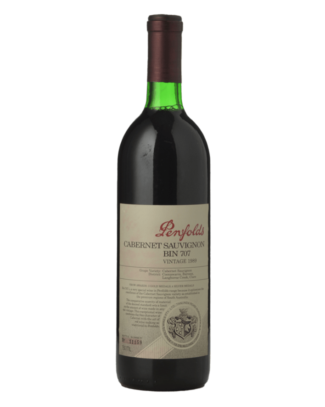 1989 Penfolds Bin 707 Cabernet Sauvignon 750ml