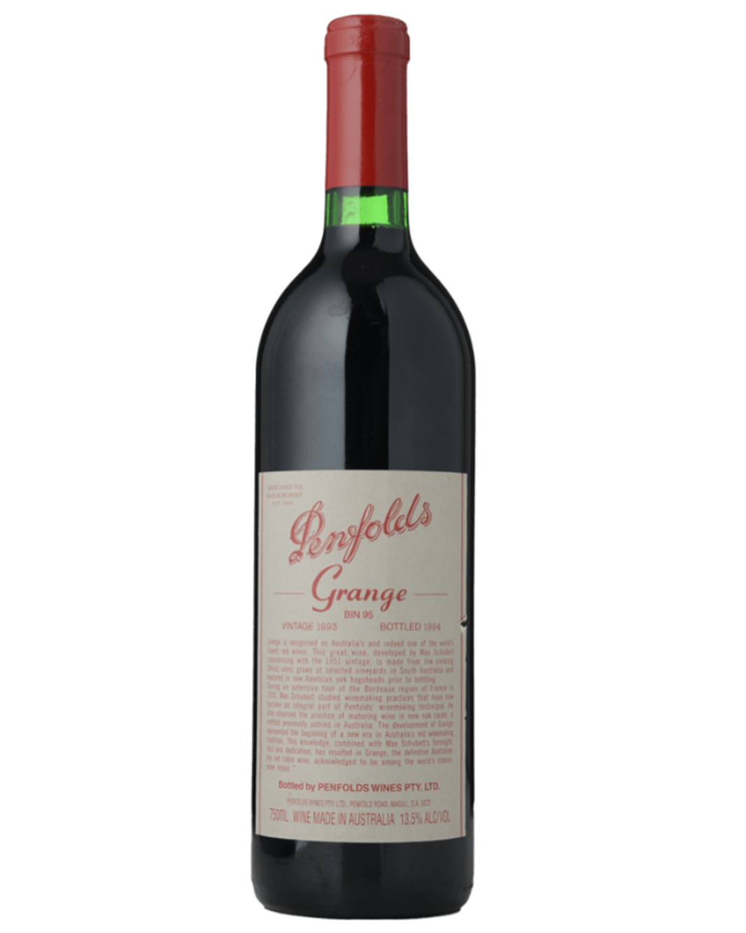 1993 Penfolds Bin 95 Grange Shiraz 750ml-minor label damage