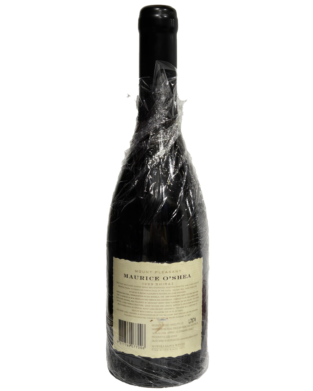 1999 Mount Pleasant Maurice O'Shea Shiraz 750ml