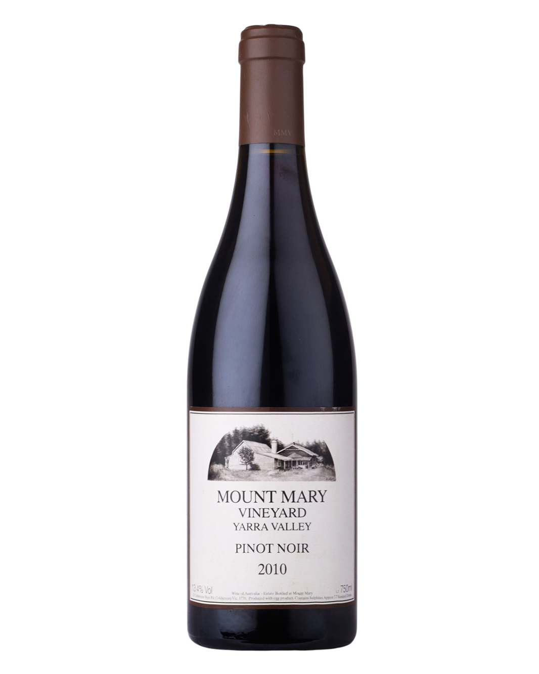 2010 Mount Mary Pinot Noir 750ml (cellar scuffed & stained label, minor cellar scuffed capsule)