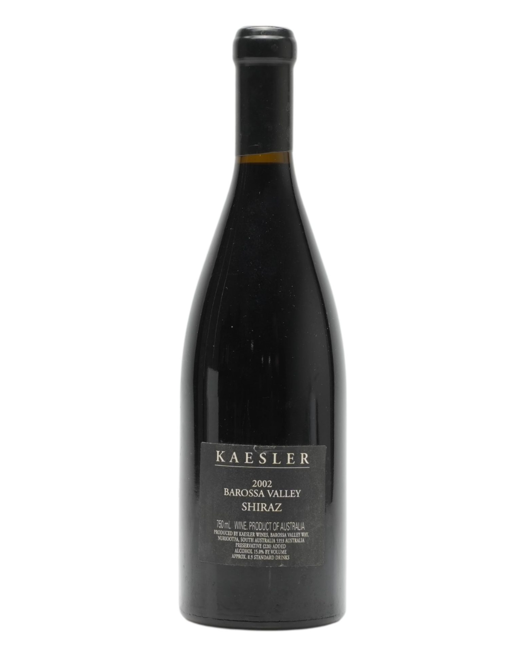 2002 Kaesler Old Bastard Shiraz 750ml (Back)