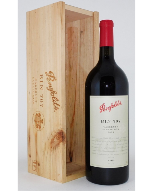 2004 Penfolds Bin 707 Cabernet Sauvignon 1.5L Magnum Original Wood Box
