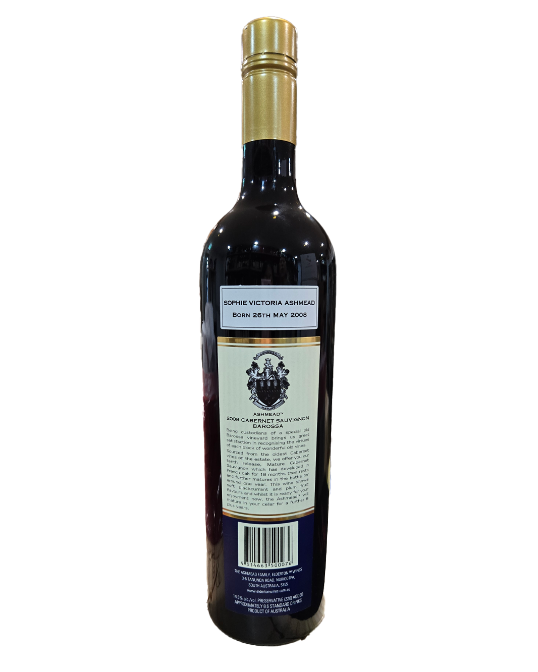 2008 Elderton Ashmead Single Vineyard Cabernet Sauvignon 750ml