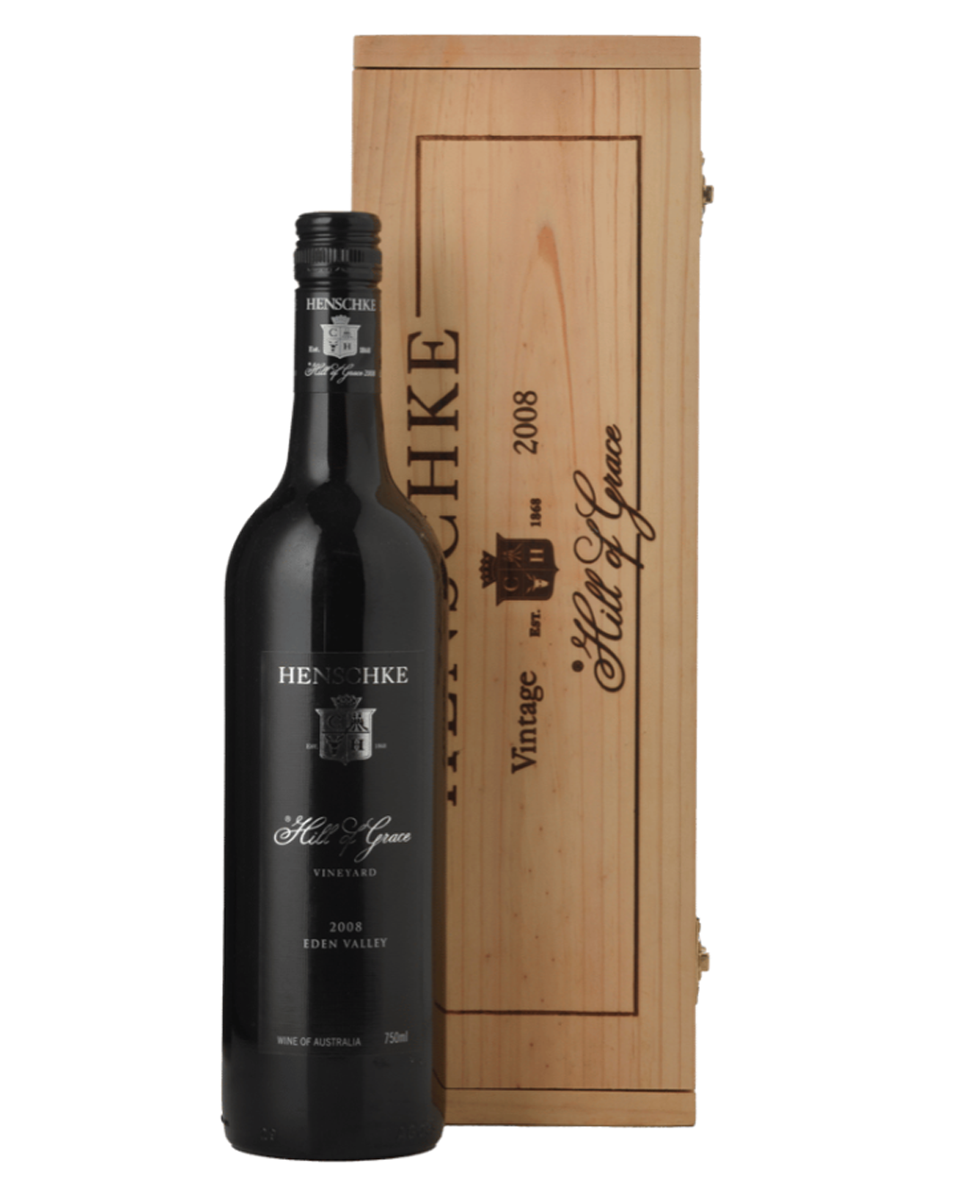 2008 Henschke Hill of Grace Shiraz 750ml Original Wooden Box