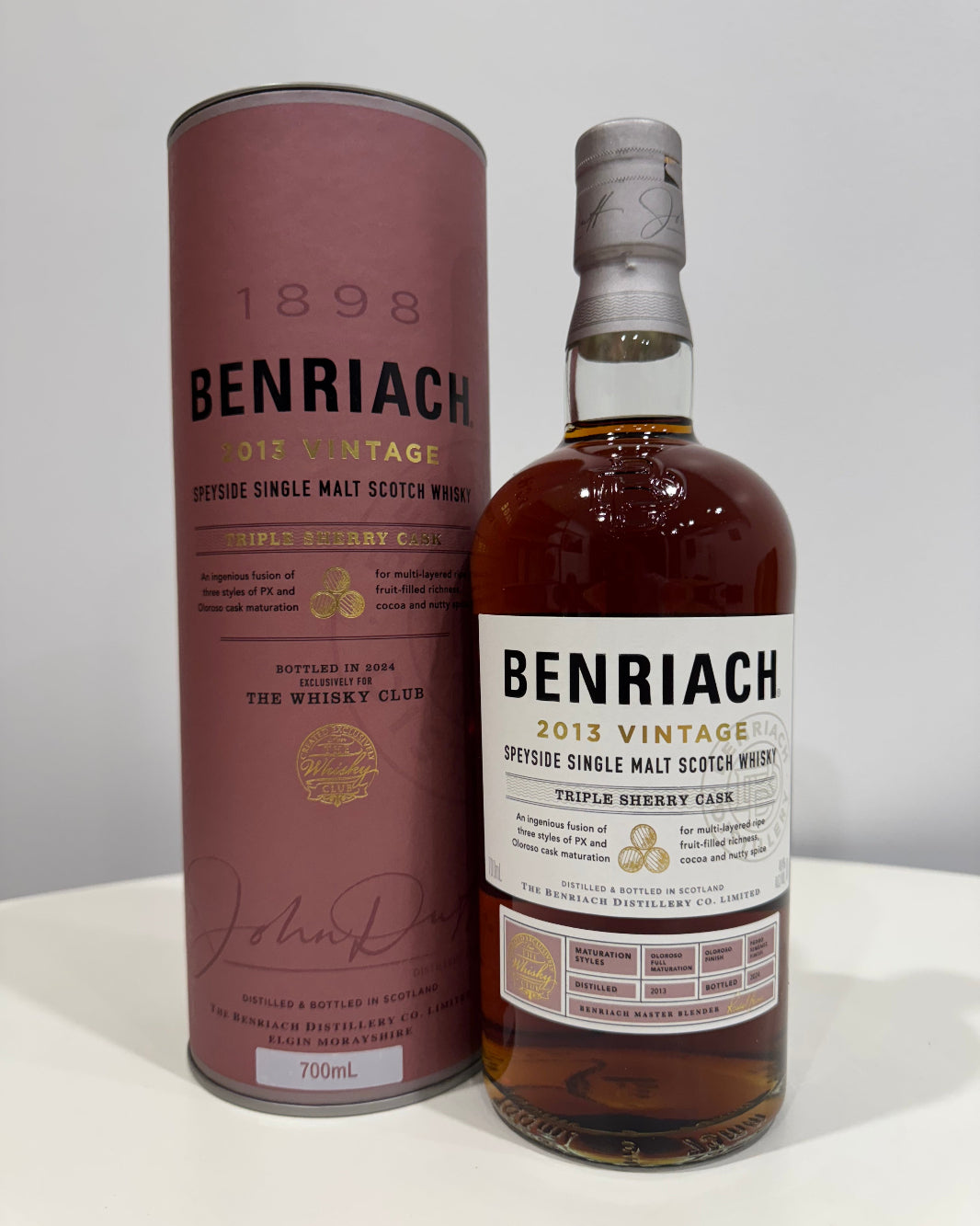 2013 The BenRiach Triple Sherry Cask Speyside Single Malt Scotch Whisky 700ml