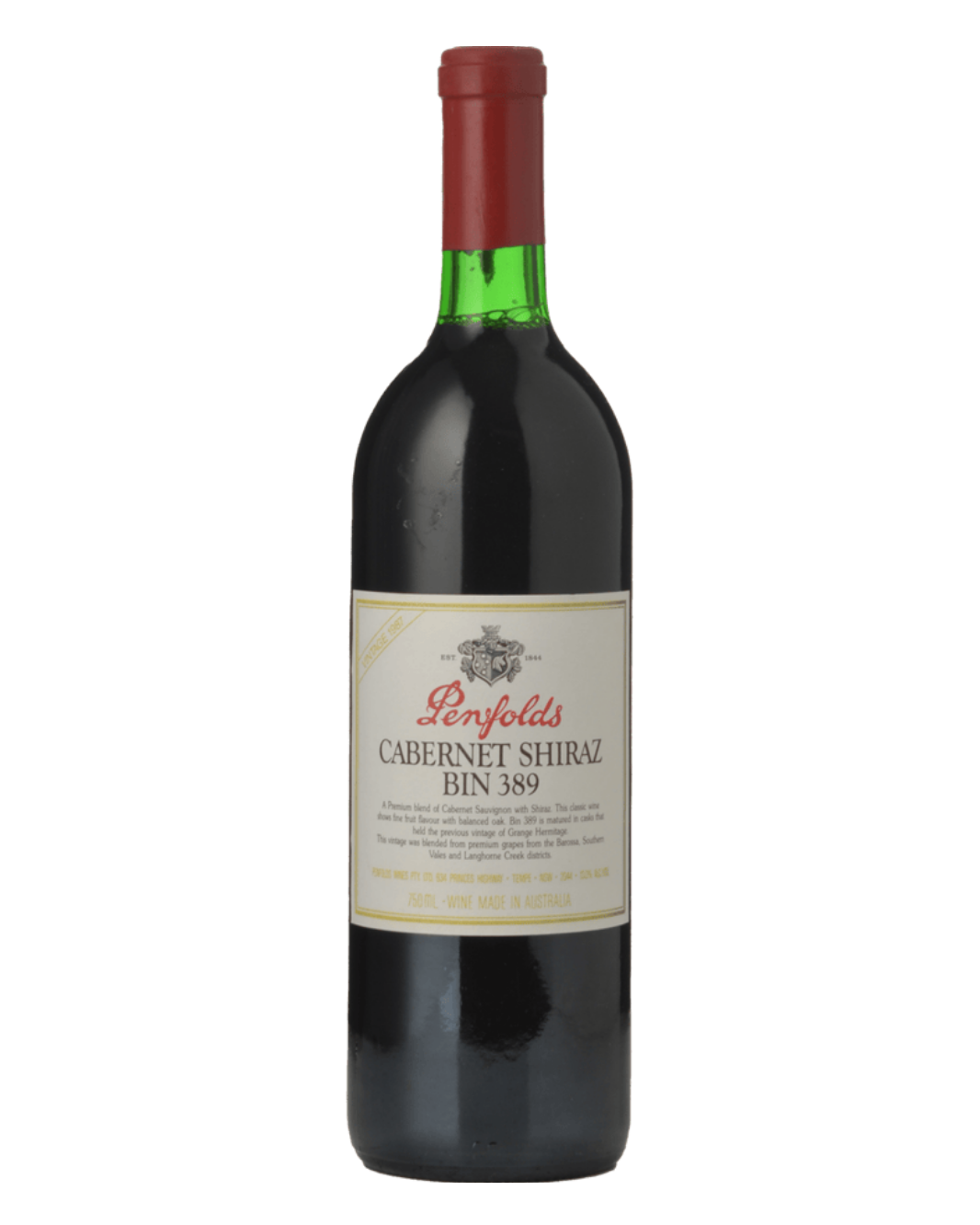 1987 Penfolds Bin 389 Cabernet Shiraz 750ml