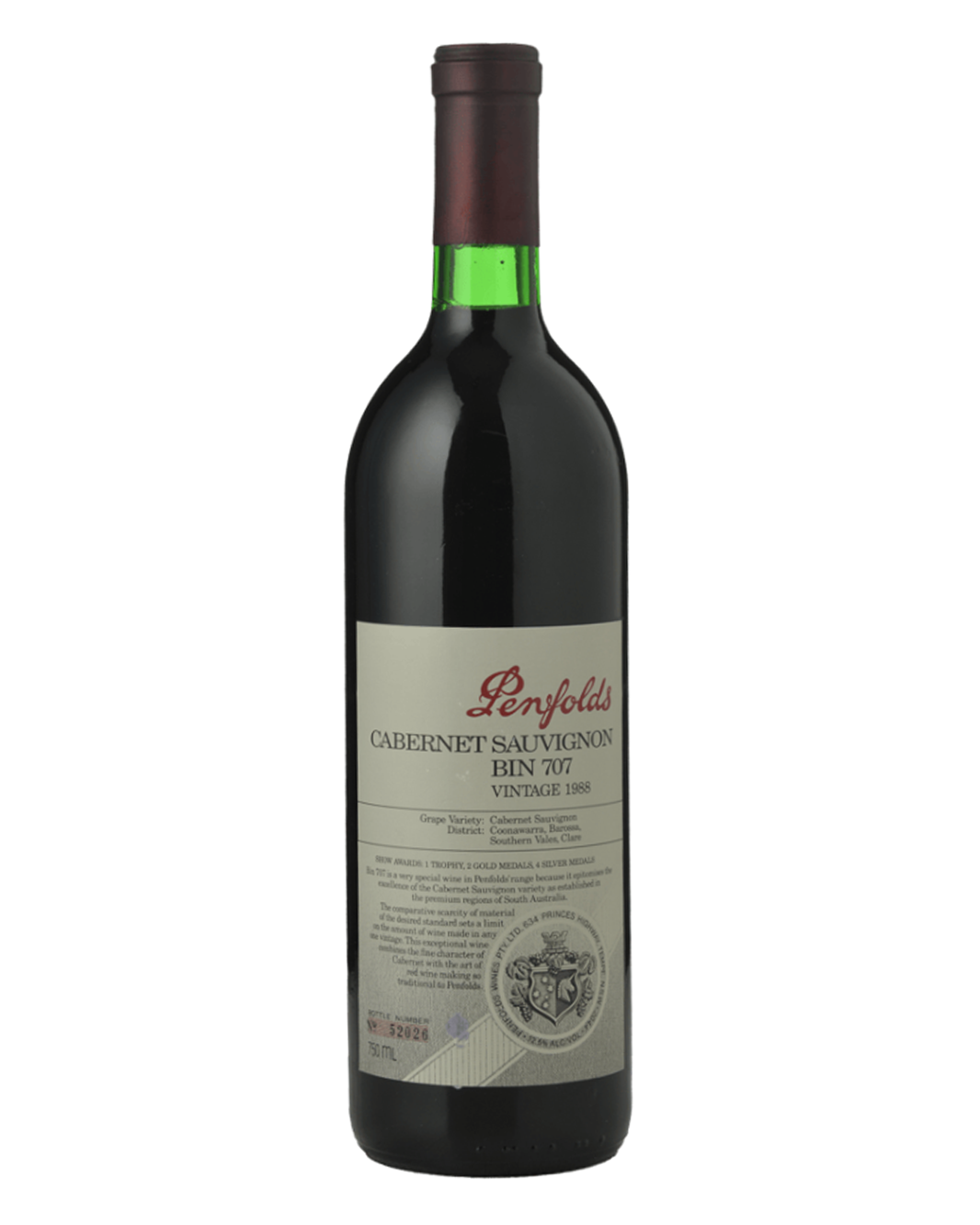 1988 Penfolds Bin 707 Cabernet Sauvignon 750ml