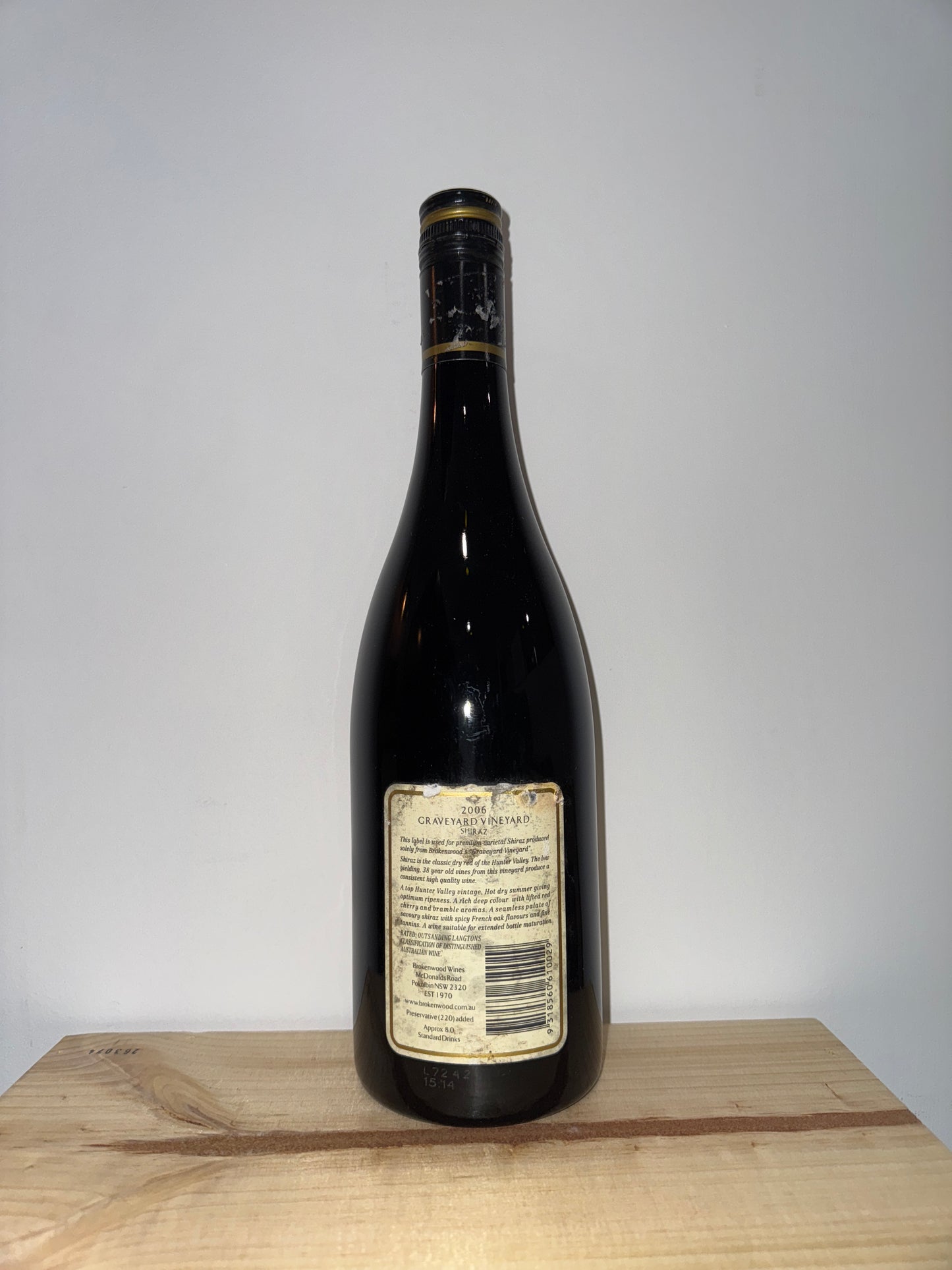 2006 Brokenwood Graveyard Vineyard Shiraz 750ml