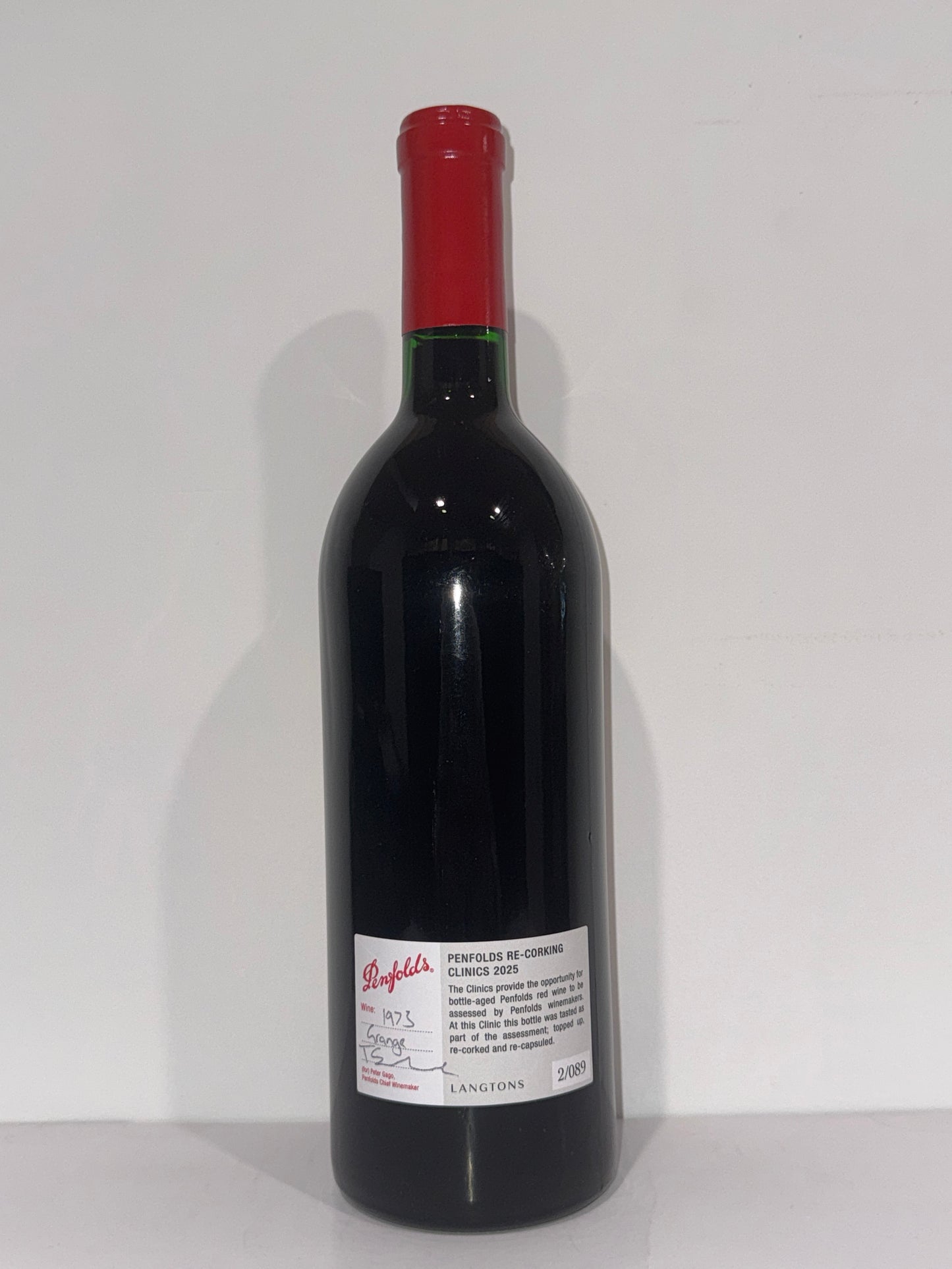 1973 Penfolds Bin 95 Grange Shiraz 750ml (Clinic 2025)