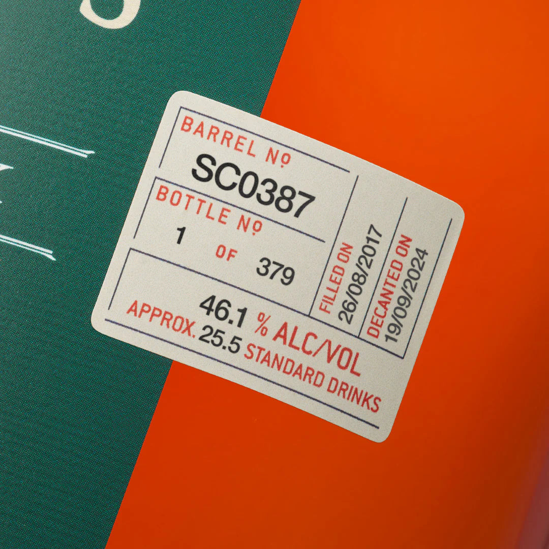 Sullivans Cove French Oak Ex-Pinot Noir Single Cask Single Malt Whisky SC0387 700ml