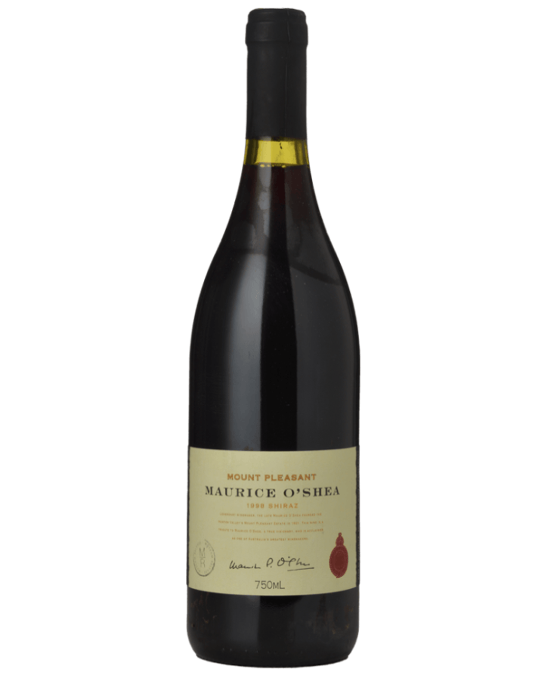 Mount Pleasant Maurice O'Shea Shiraz cork finish