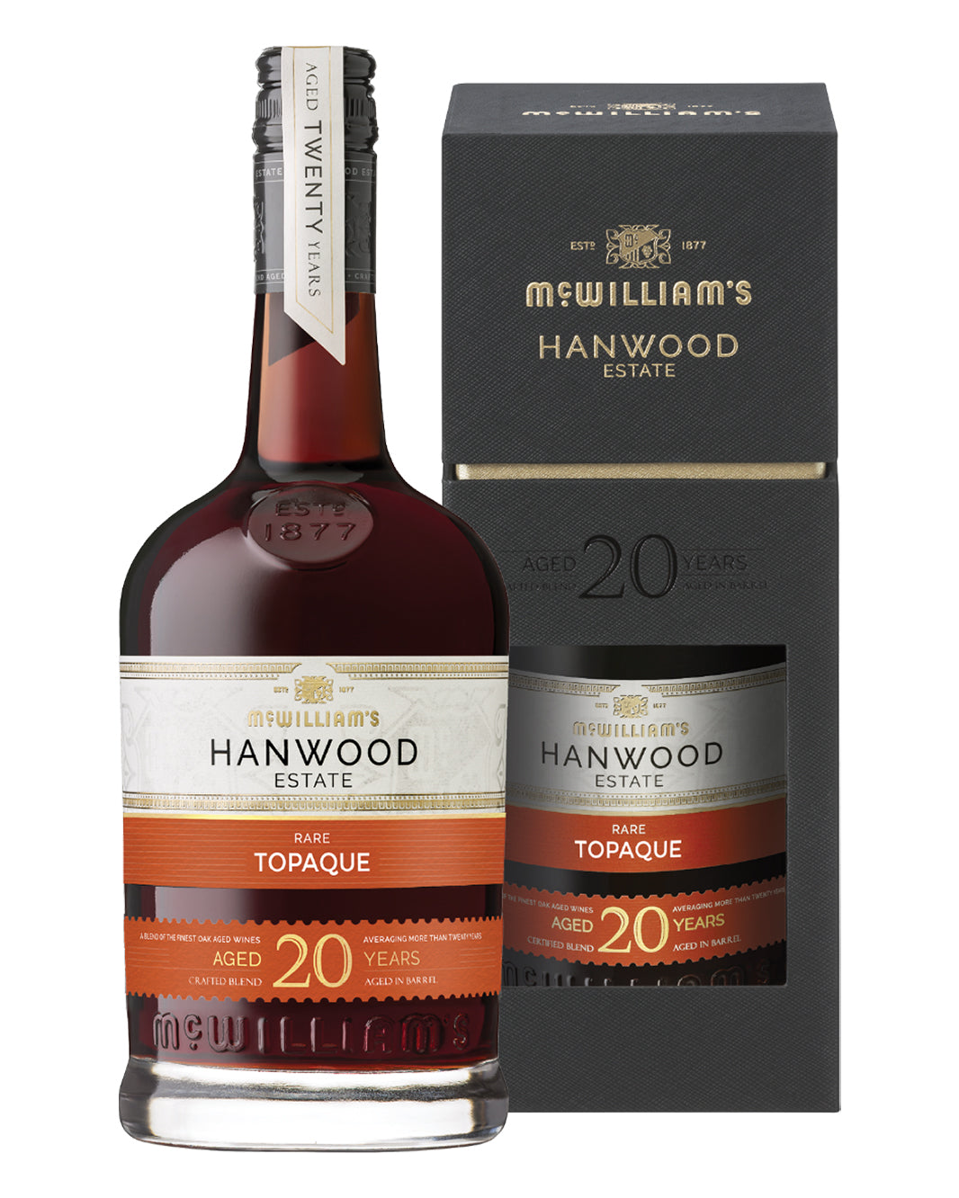 McWilliam's Hanwood Estate 20 Year Old Rare Topaque 750ml Gift Box