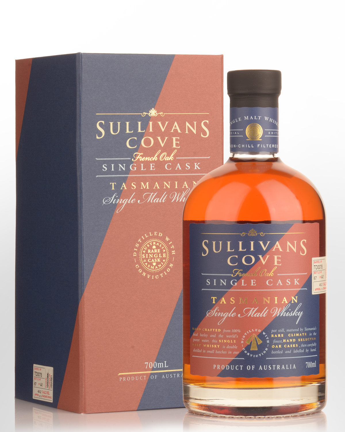 Sullivans Cove French Oak Second-Fill Single Cask Single Malt Whisky (TD0416) 700ml