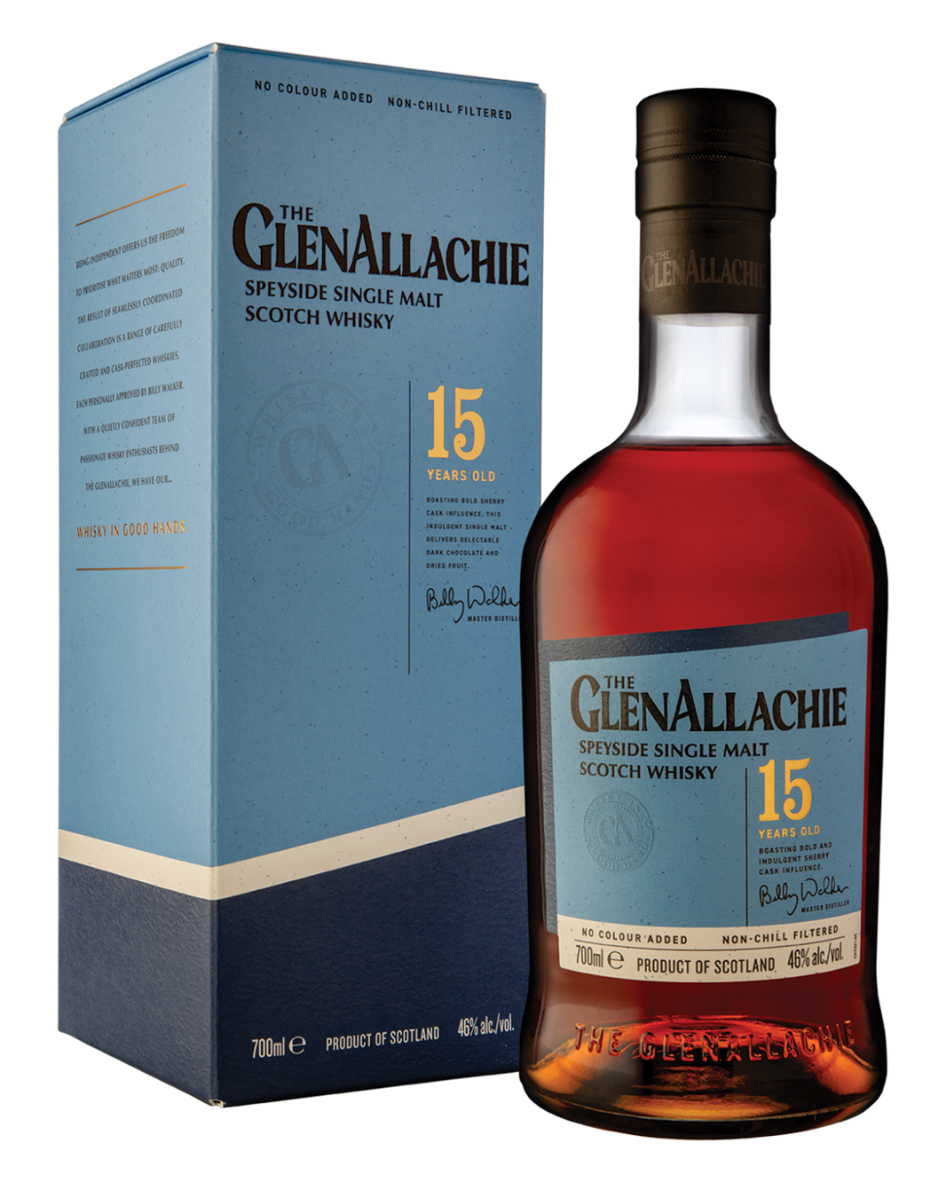 The GlenAllachie 15 Year Old Single Malt Scotch Whisky bottle