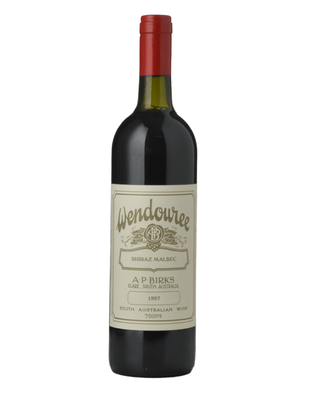 WENDOUREE Shiraz Malbec, Clare Valley 1997 Bottle
Just Below Base of Neck
