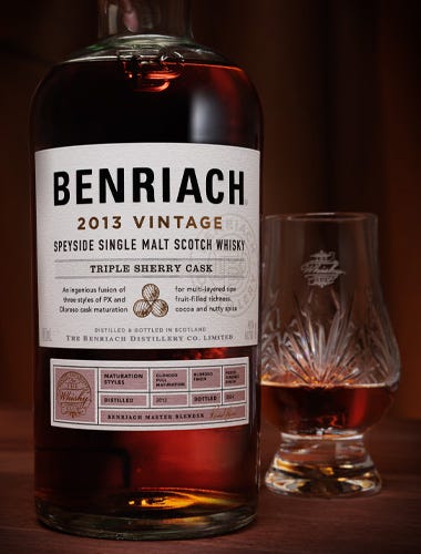 2013 The BenRiach Triple Sherry Cask Speyside Single Malt Scotch Whisky 700ml