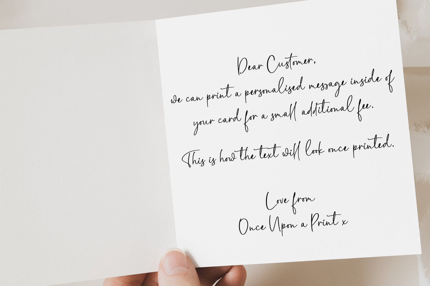 Greeting card - Leave a message and we’ll write it for you