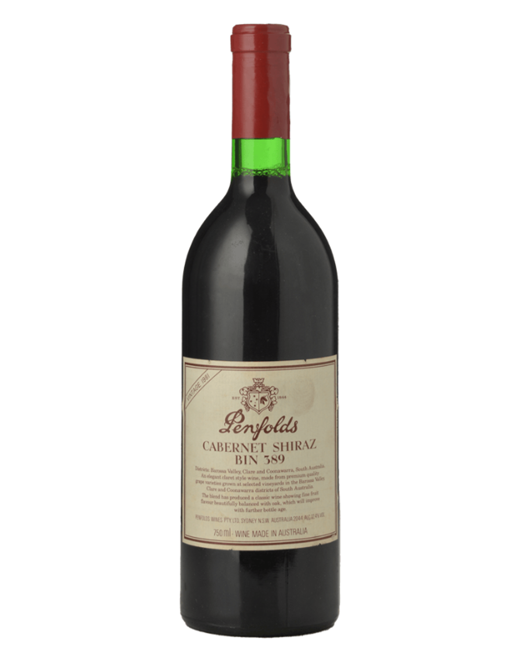 1981 Penfolds Bin 389 Cabernet Shiraz 750ml