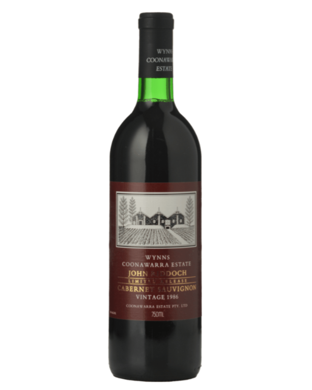 1986 Wynns Coonawarra Estate John Riddoch Cabernet Sauvignon 750ml