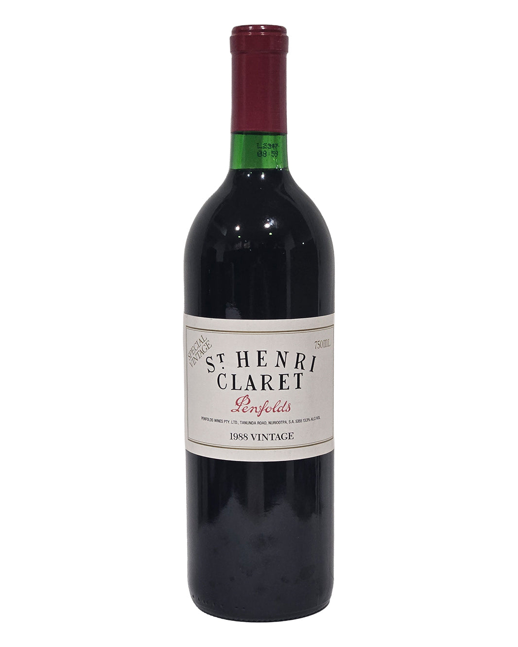 1988 Penfolds St Henri Shiraz 750ml Minor Label Stains/Damage