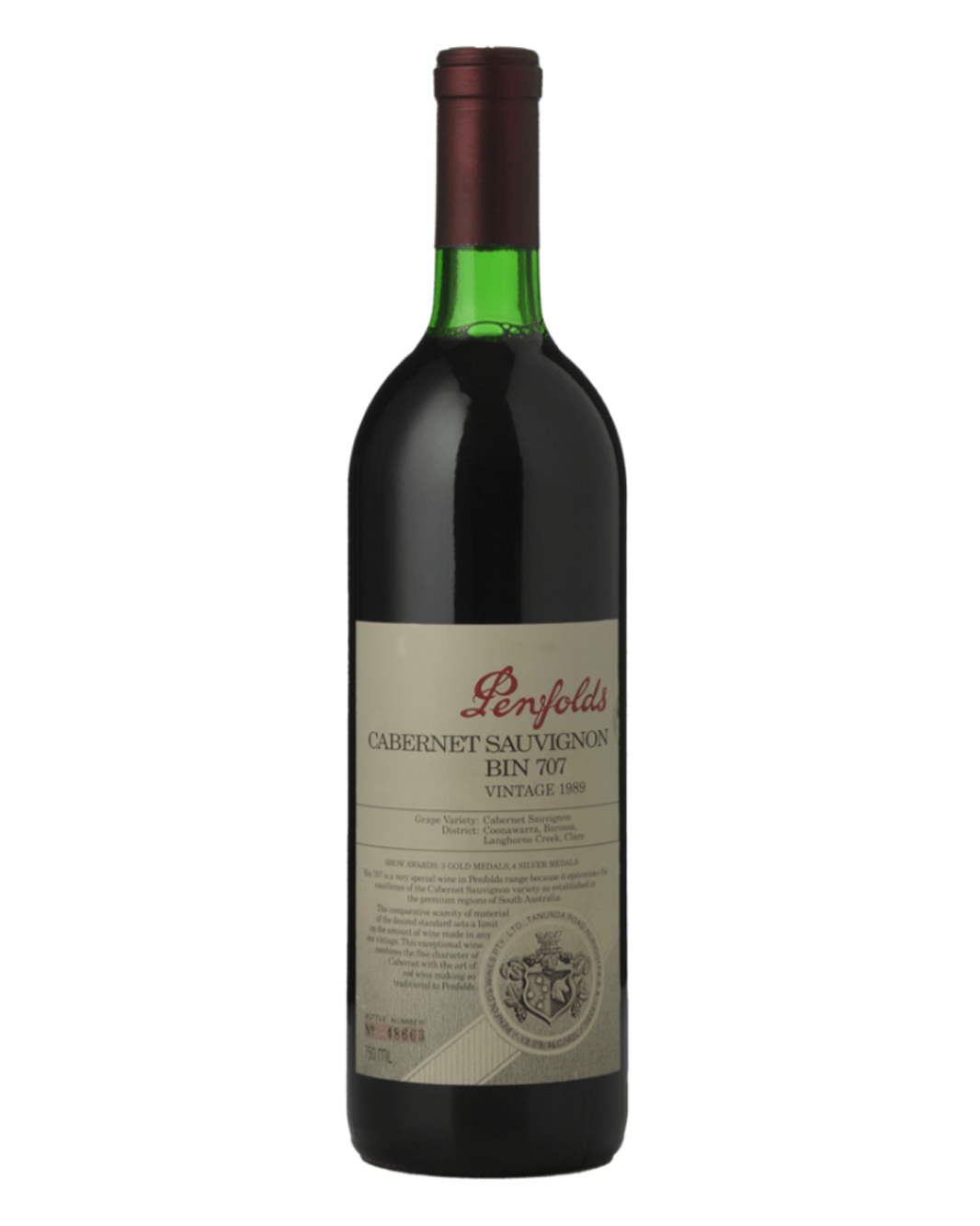 1989 Penfolds Bin 707 Cabernet Sauvignon 750ml