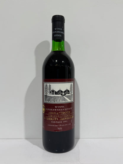 1991 Wynns Coonawarra Estate John Riddoch Cabernet Sauvignon 750ml (Minor Label Damage)