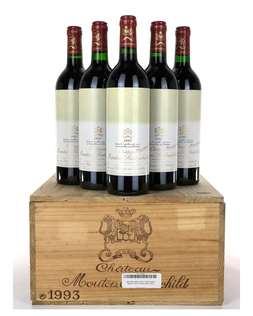 1993 Chateau Mouton Rothschild 750ml OWC 12pk