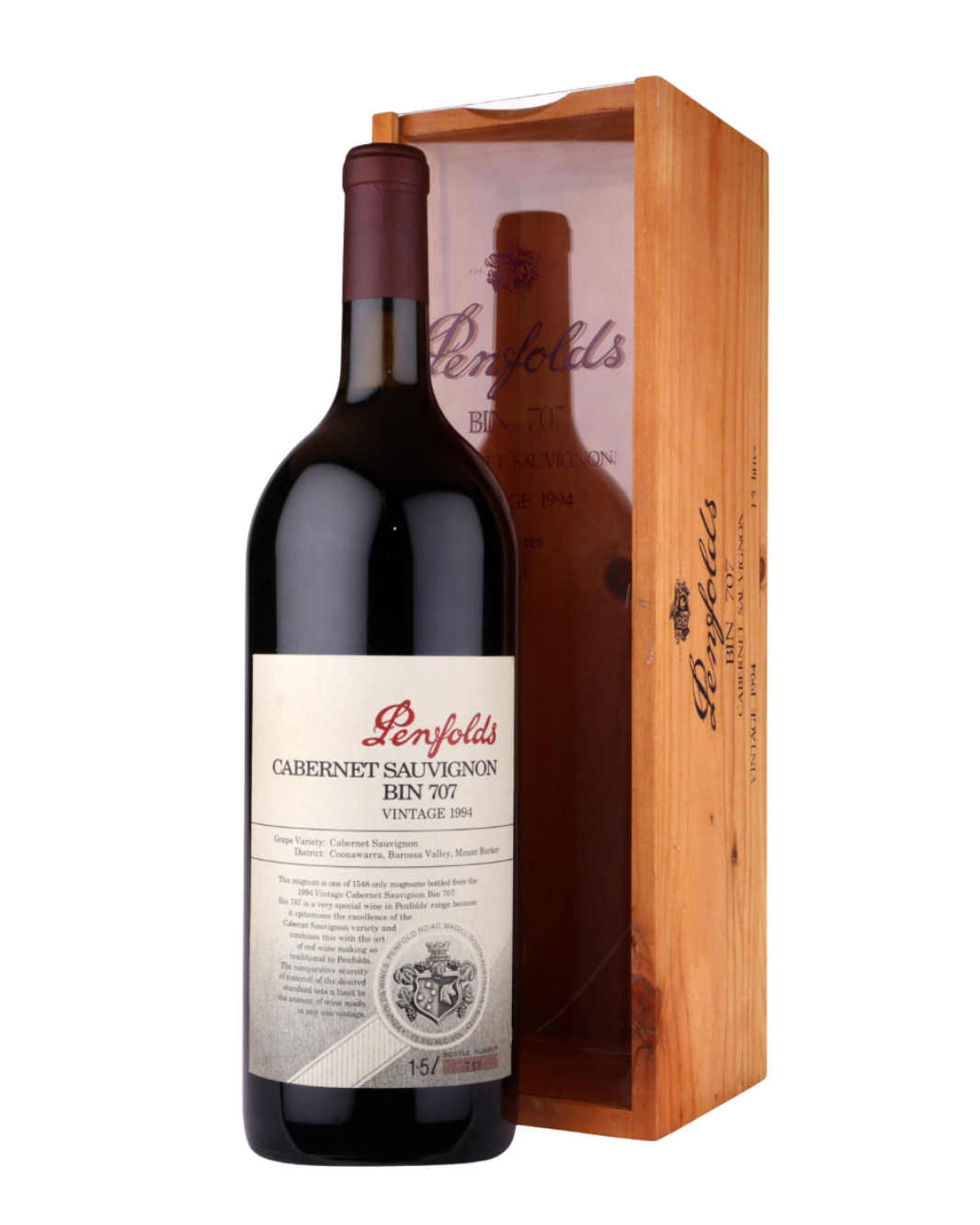 1994 Penfolds Bin 707 Cabernet Sauvignon 1.5L Magnum Original Wooden Box
