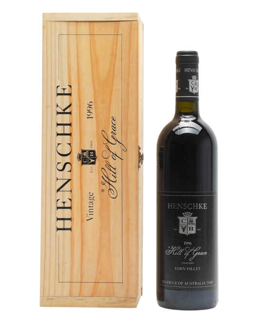 1996 Henschke Hill of Grace Shiraz 750ml Original Wooden Box