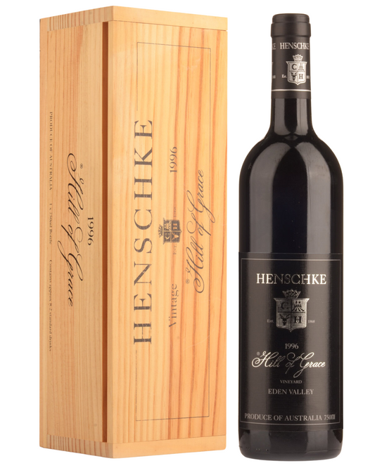 1996 Henschke Hill of Grace Shiraz 750ml wood box