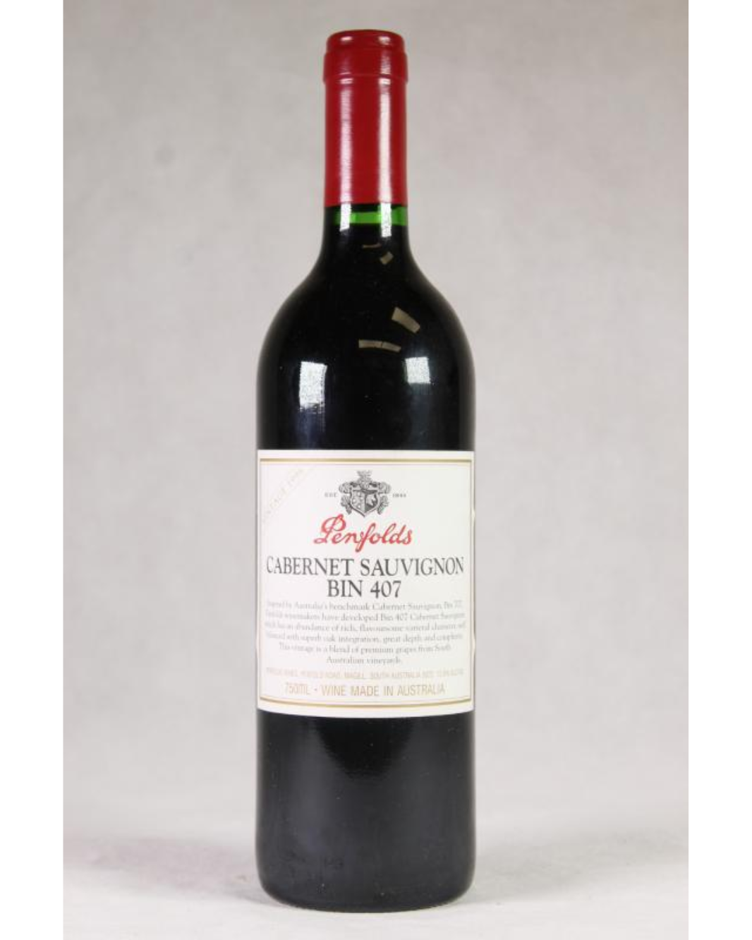 1996 Penfolds Bin 407 Cabernet Sauvignon 750ml