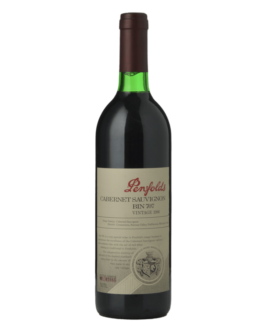 1996 Penfolds Bin 707 Cabernet Sauvignon 750ml