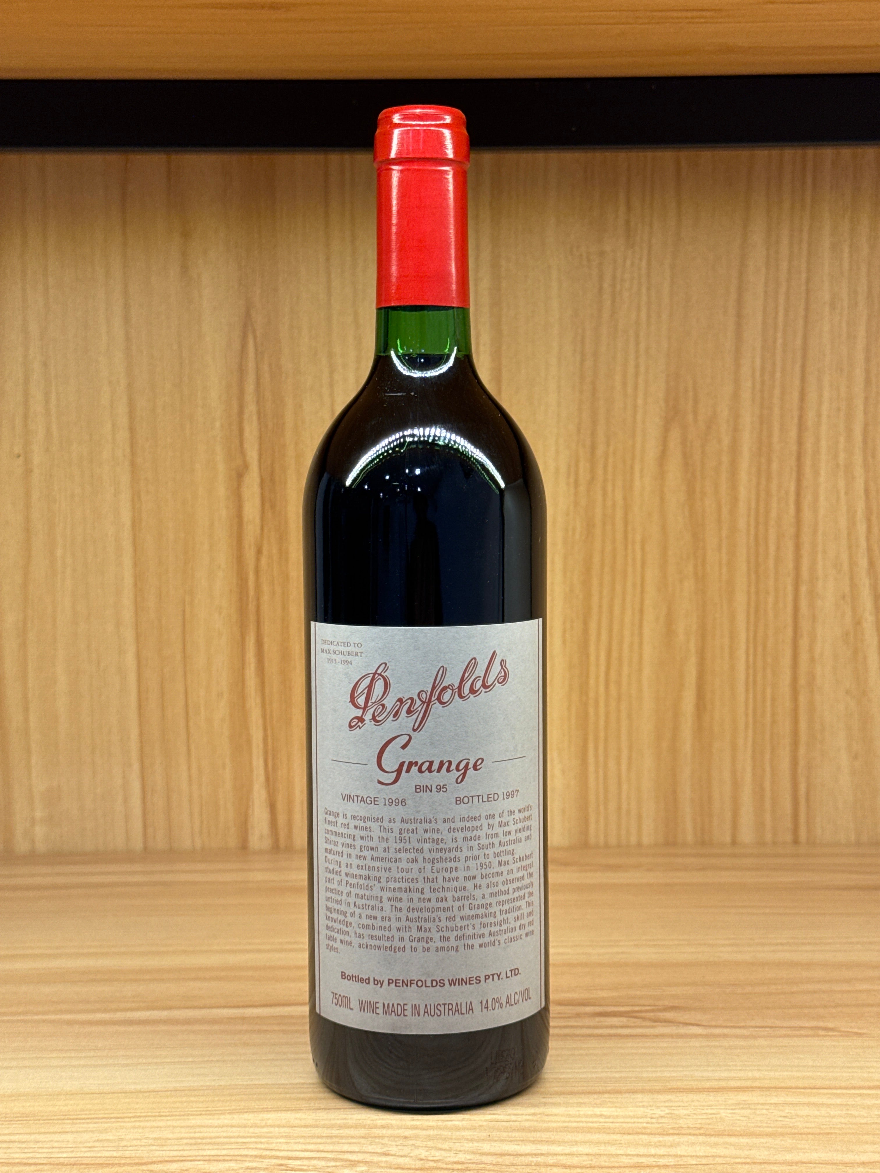 1996 Penfolds Grange Shiraz - Iconic Australian Red Wine –