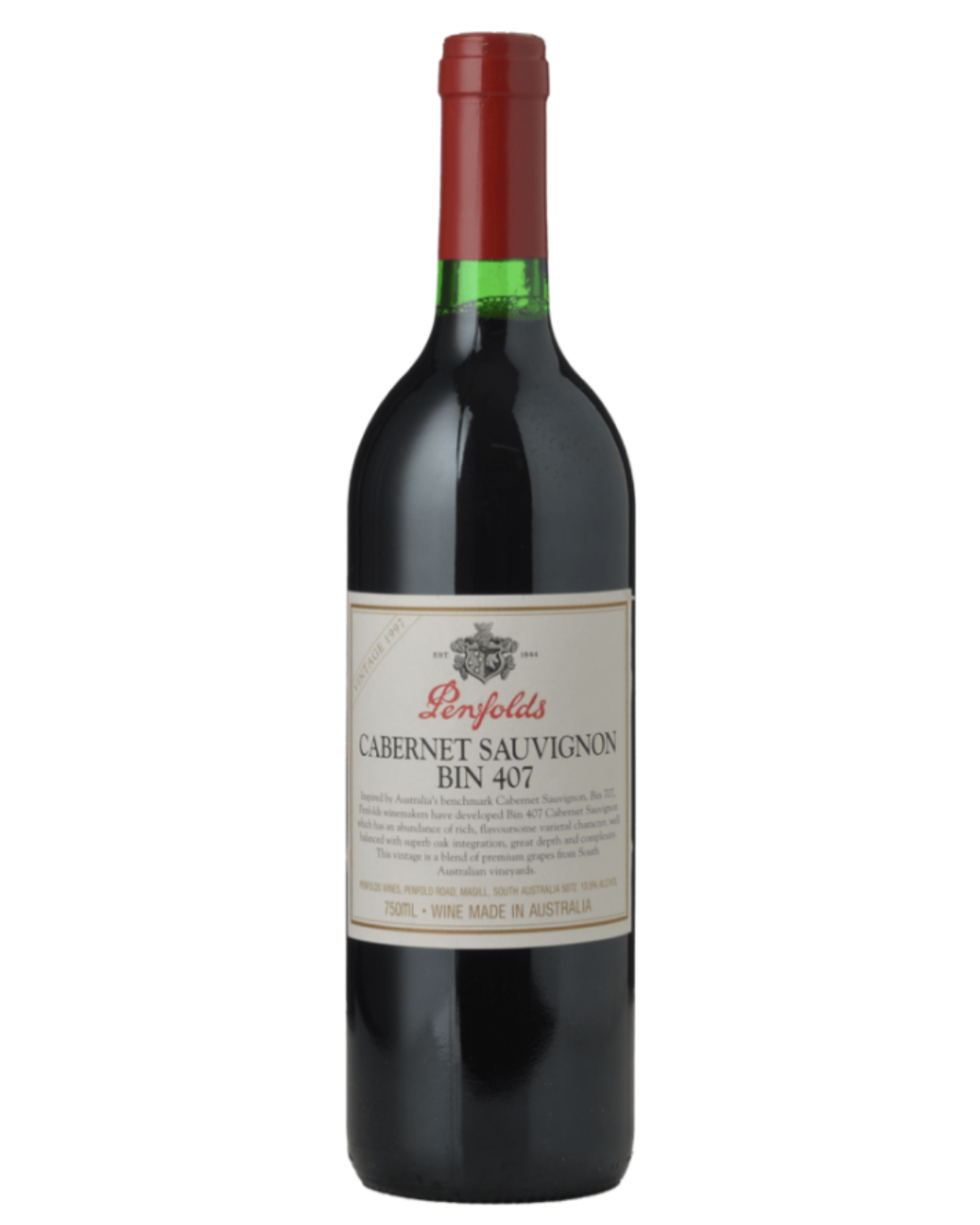 1997 Penfolds Bin 407 Cabernet Sauvignon 750ml
