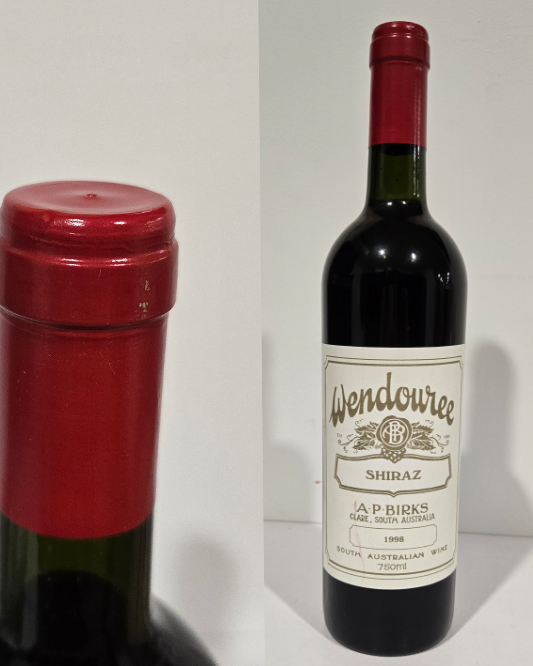 1998 Wendouree Shiraz 750ml (Minor Cellar Damage)
