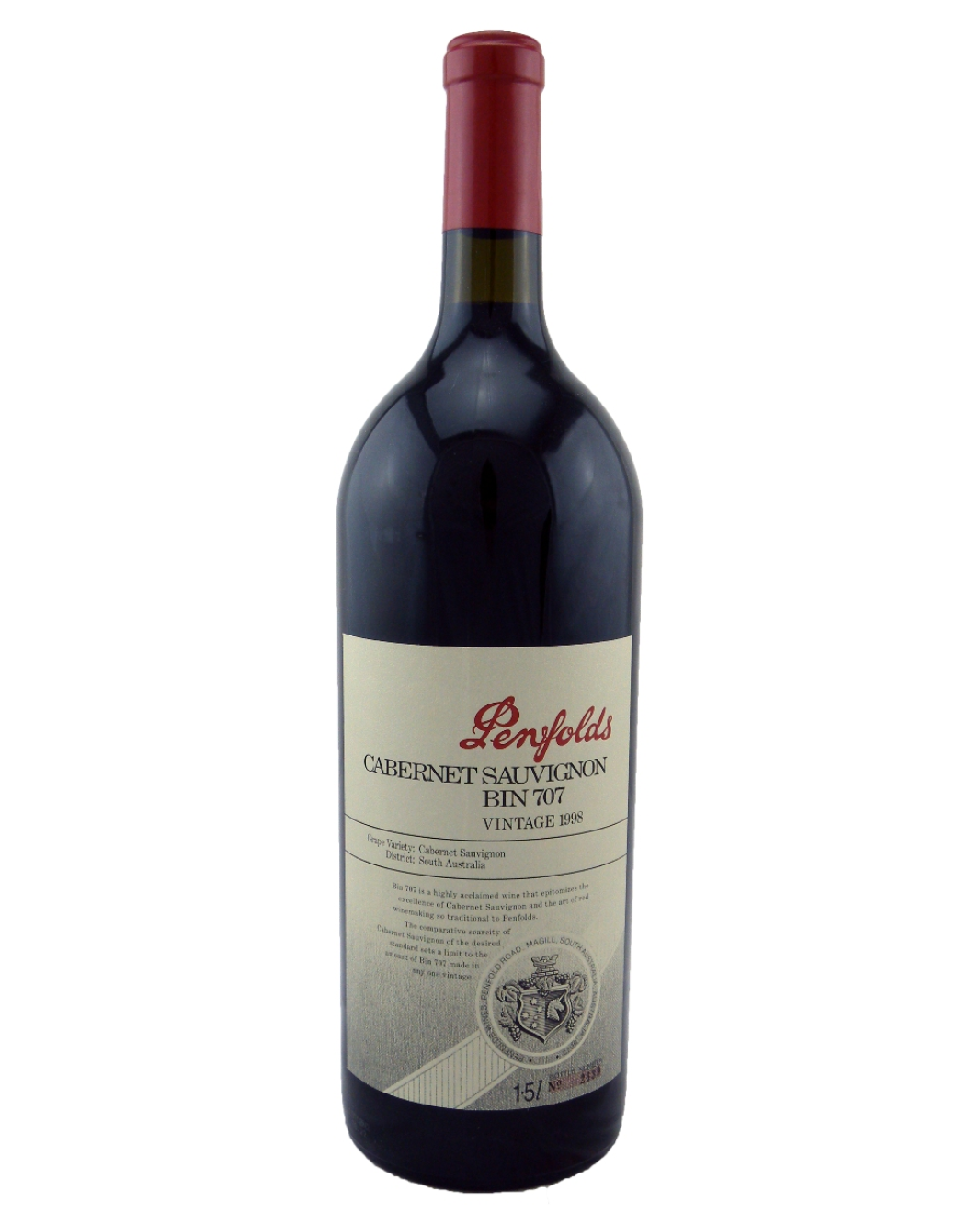 1998 Penfolds Bin 707 Cabernet Sauvignon 1.5L Magnum Original Wooden Box