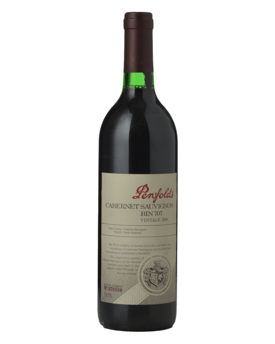 1998 Penfolds Bin 707 Cabernet Sauvignon 750ml