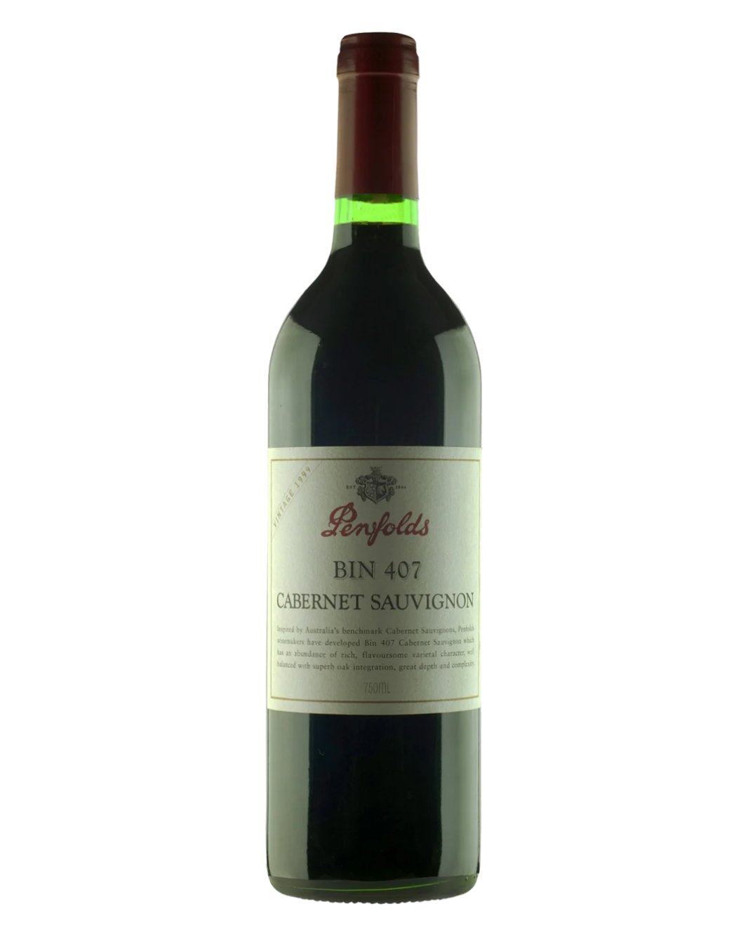 1999 Penfolds Bin 407 Cabernet Sauvignon 750ml