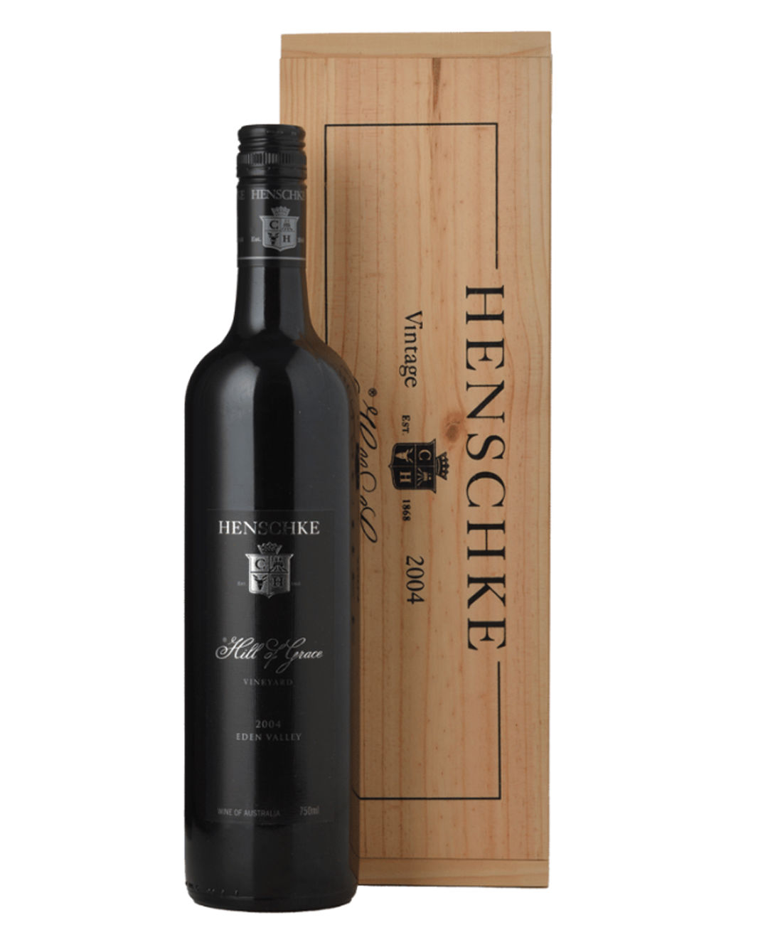 2004 Henschke Hill of Grace Shiraz 750ml Original Wood Box