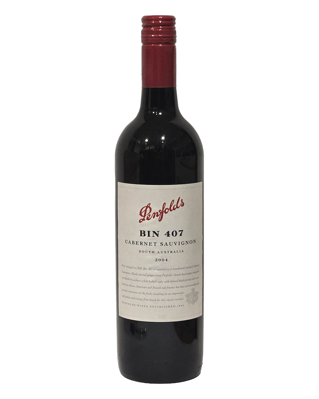2004 Penfolds Bin 407 Cabernet Sauvignon 750ml