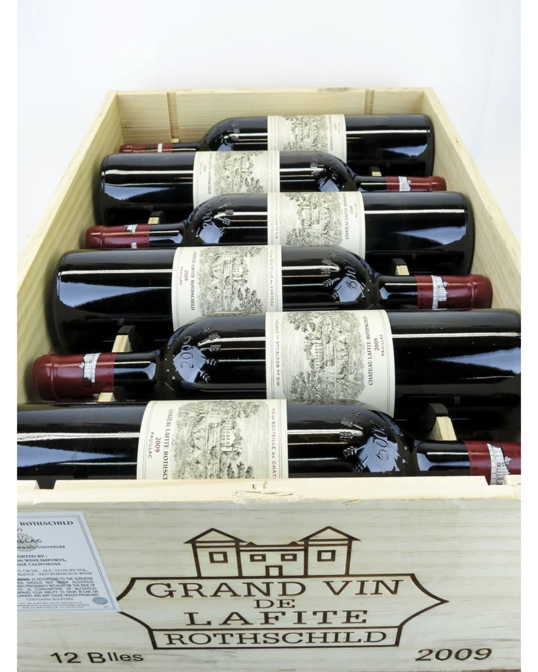 2009 Chateau Lafite Rothschild 750ml*12pk Original Wooden Case