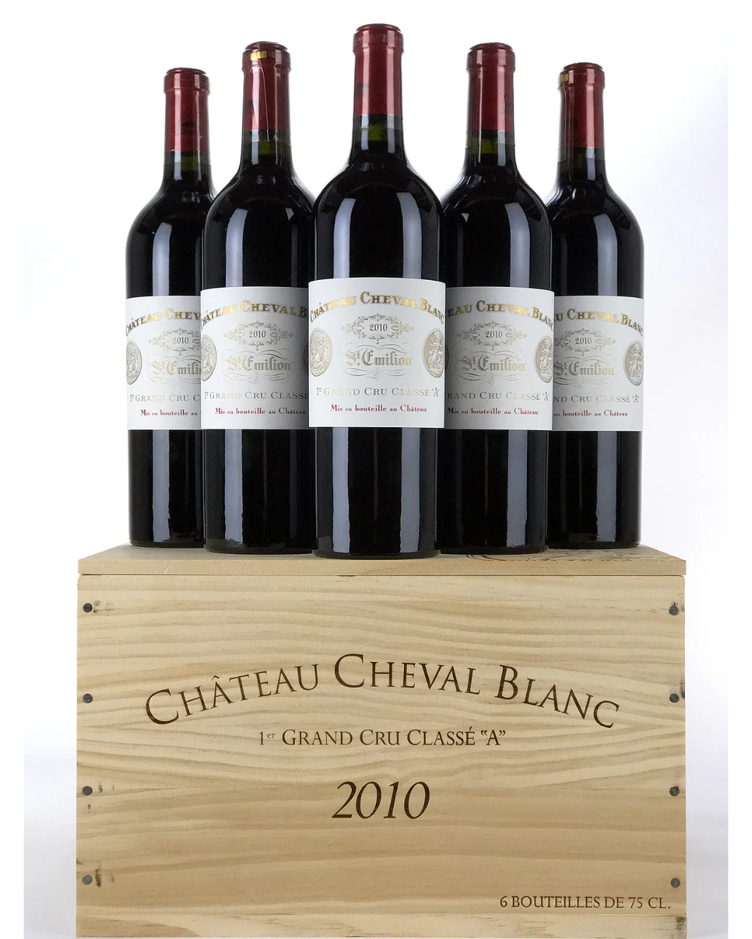 2010 Chateau Cheval Blanc 750ml*6pk Original Wooden Case