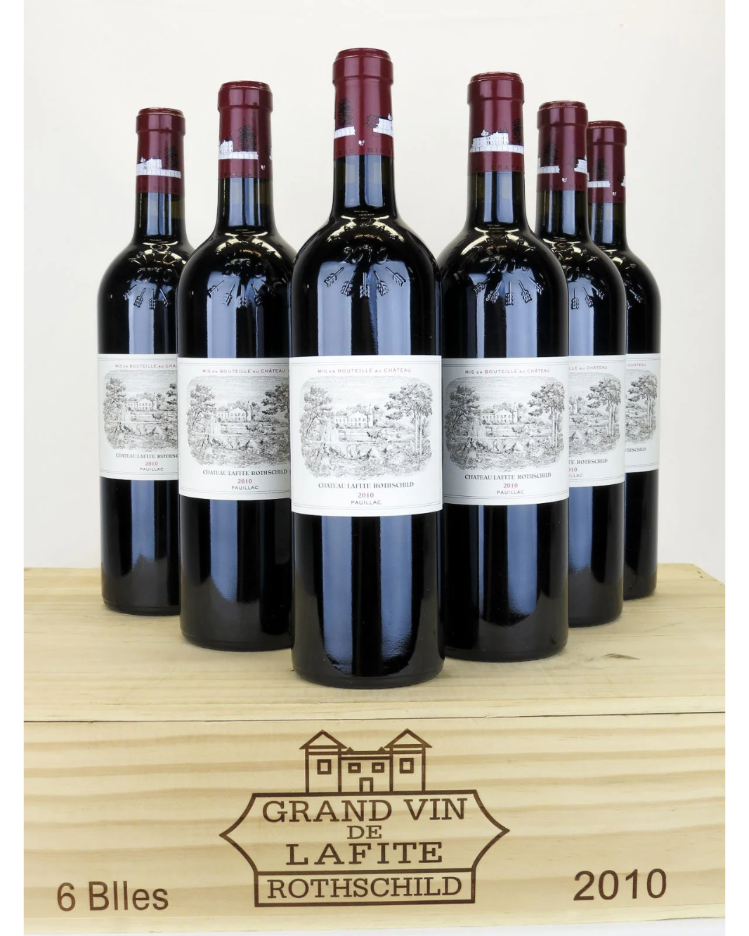 2010 Chateau Lafite Rothschild 750ml*6pk Original Wooden Case