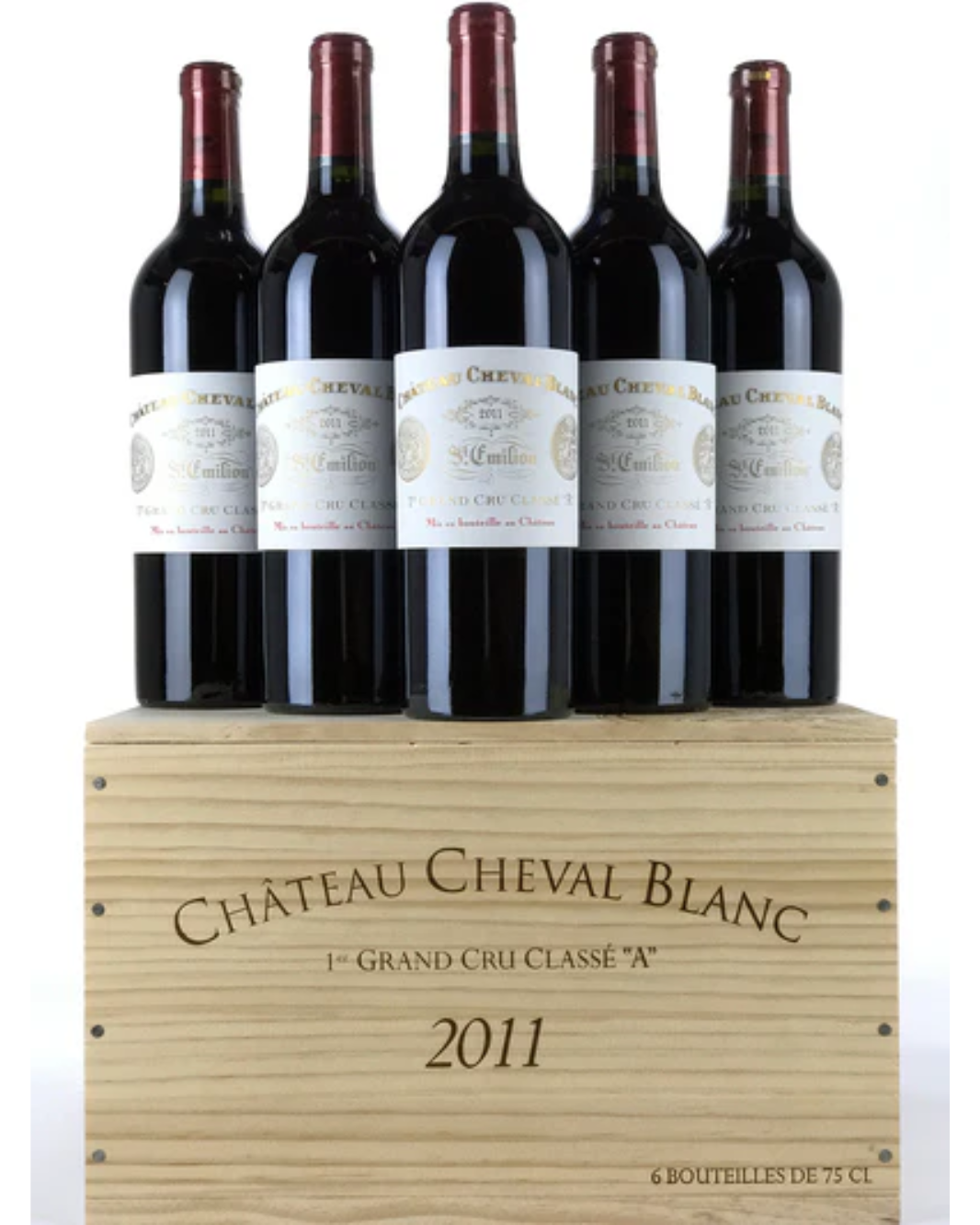 2011 Chateau Cheval Blanc 750ml*6pk Original Wooden Case