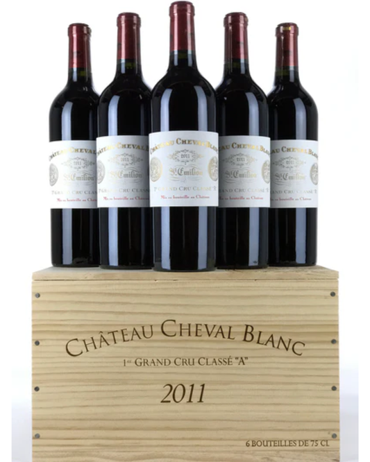 2011 Chateau Cheval Blanc 750ml*6pk Original Wooden Case
