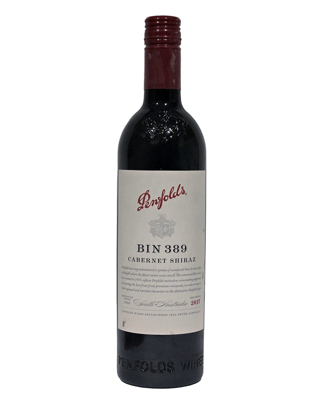 2017 Penfolds Bin 389 Cabernet Shiraz
Minor Label Stains and Stained Back Label