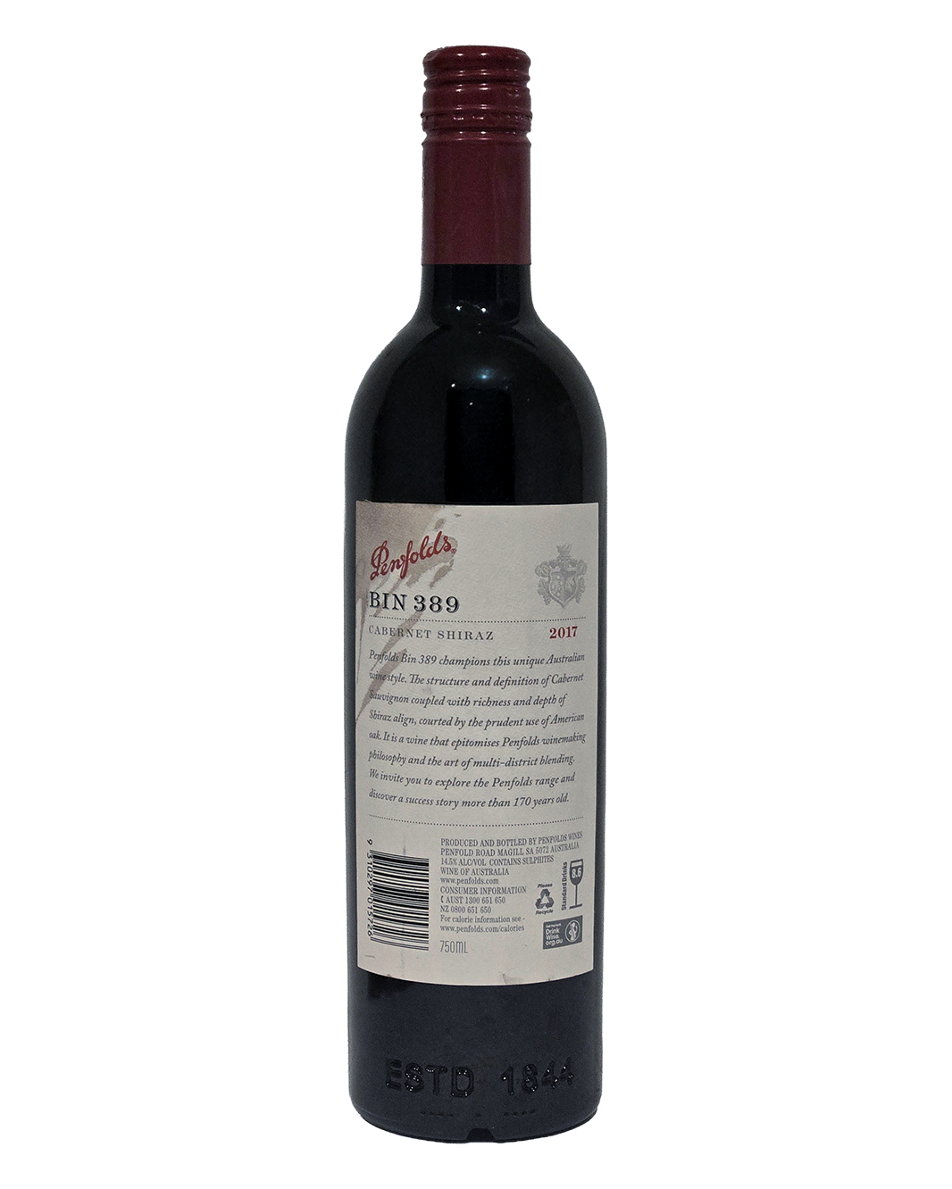 2017 Penfolds Bin 389 Cabernet Shiraz 750ml